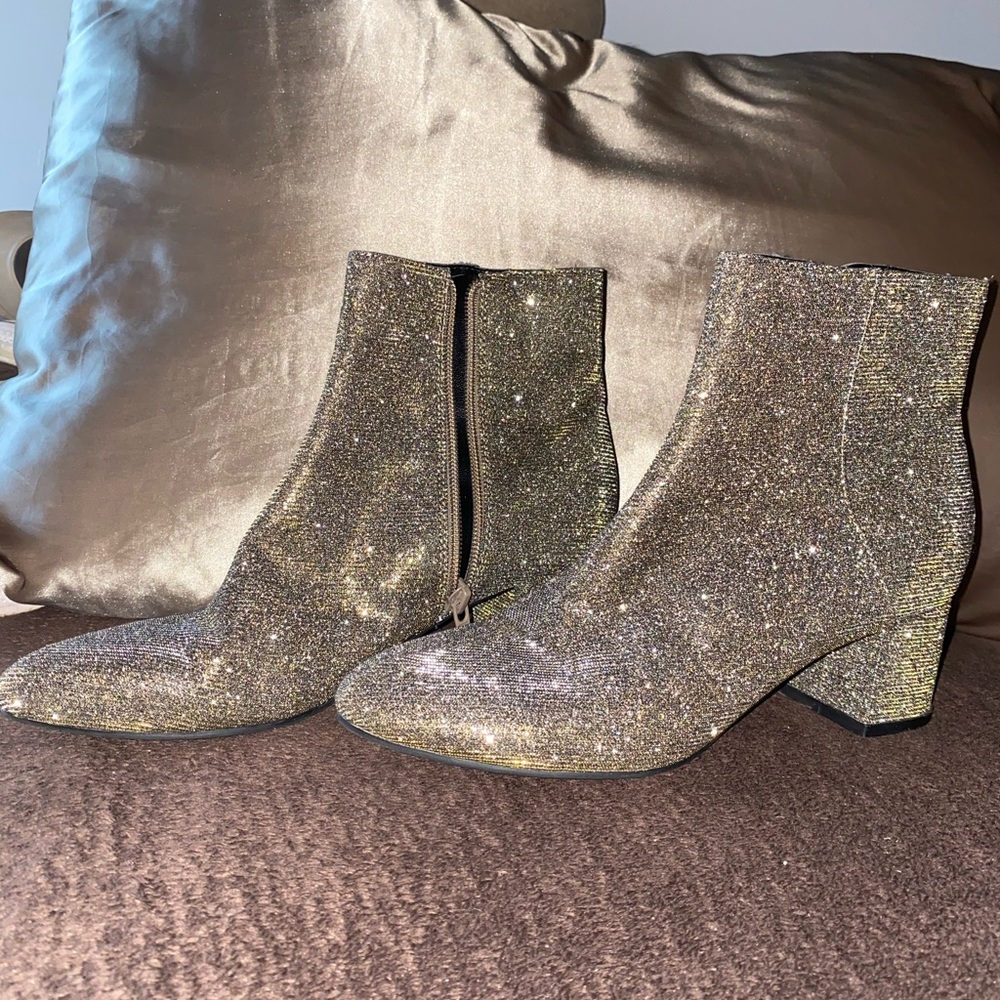 Silver/gold glitter boots